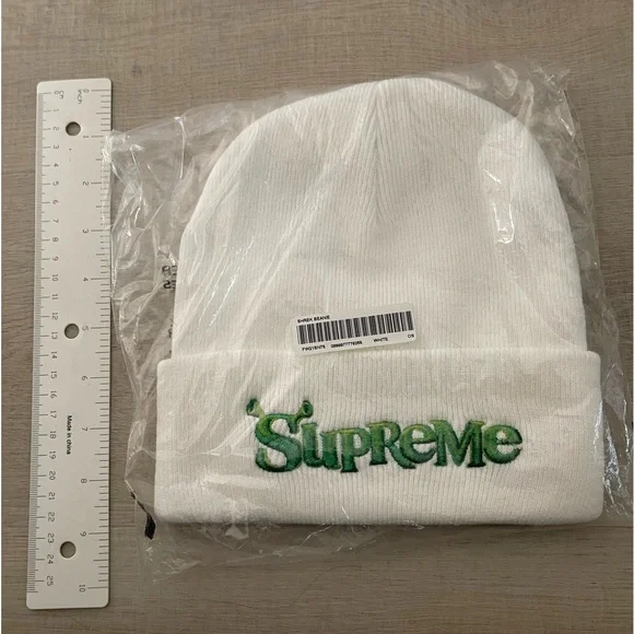 Authentic, Sold Out. Supreme Shrek White Beanie unopened bag w/Tag - Picture 4 of 6
